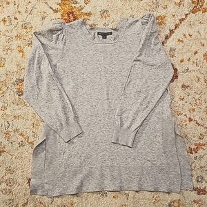 Boston Proper Tunic Length Sweater Puff Sleeve